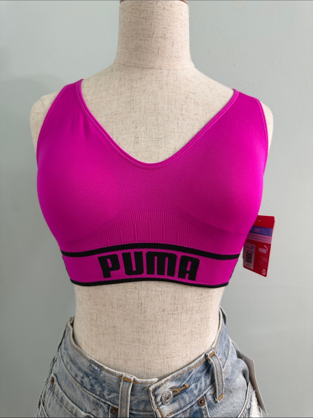 NWT Puma Sports Bra Pink Sizes S to XL